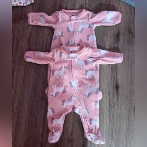 Preemie Unicorn Footie